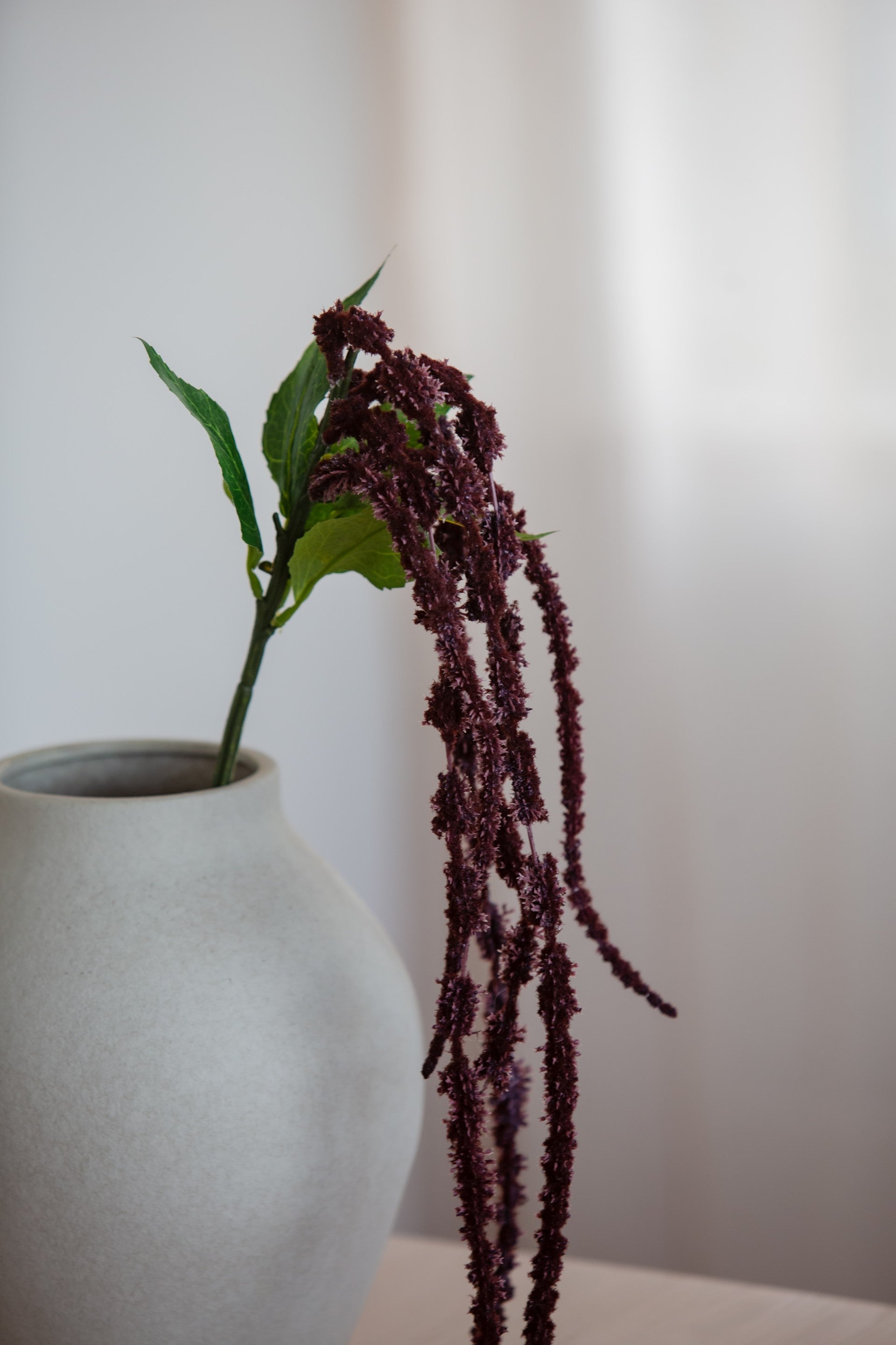 Dekorativ kunstig amaranthus blomsterstilk burgunder