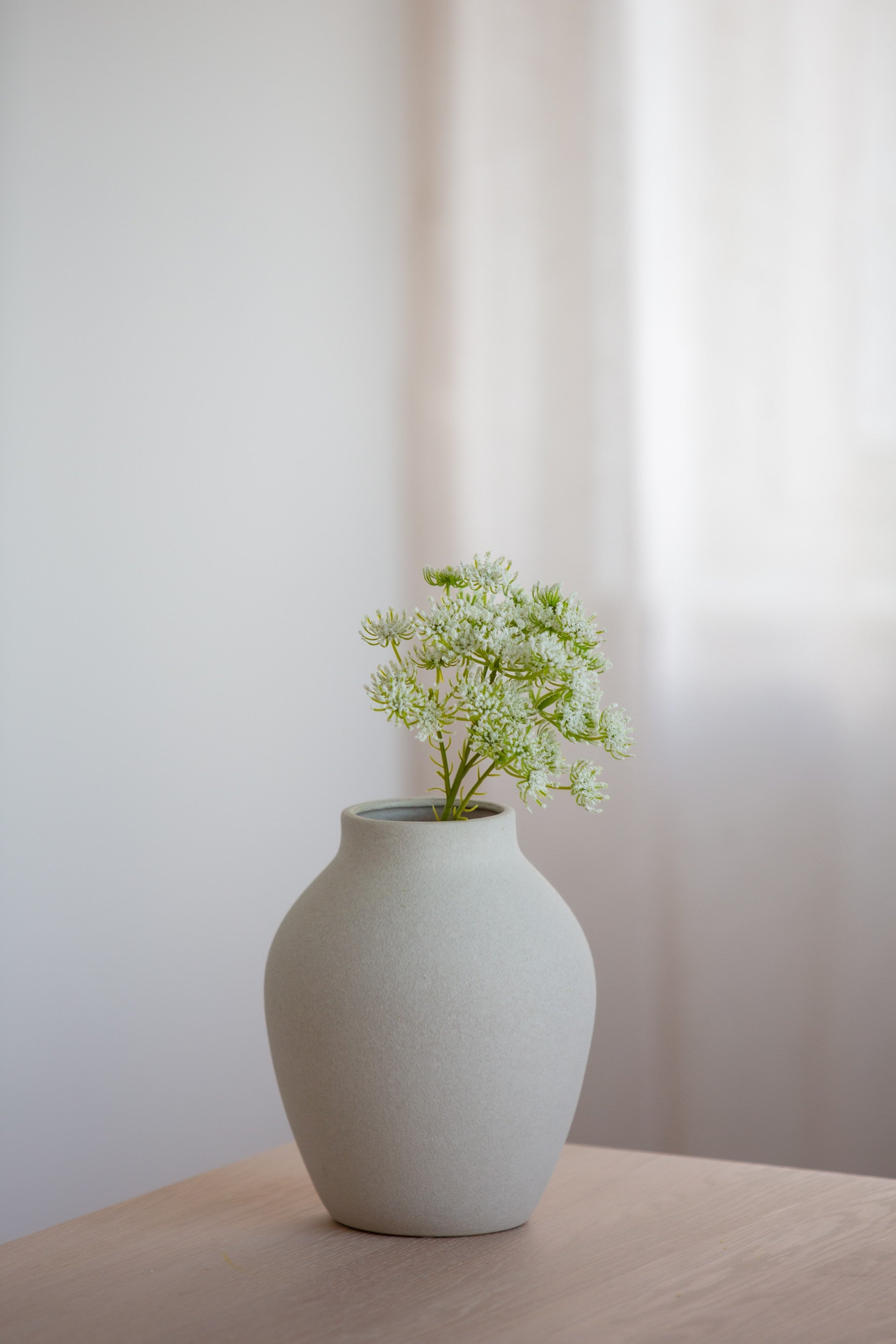 Elegant kunstig blomsterstilk Queen Annes hvit