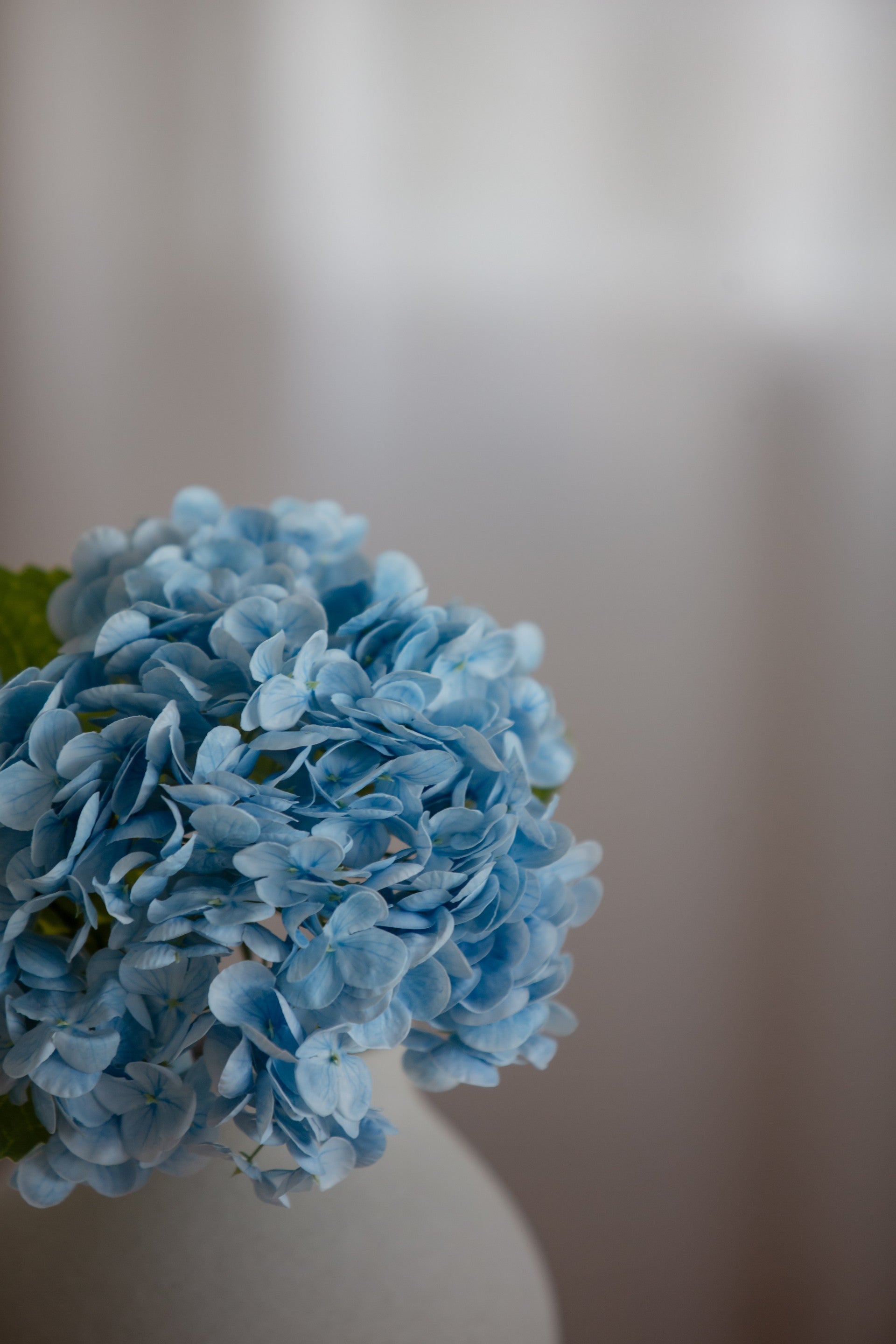 Dekorativ kunstig hydrangea blomst blå