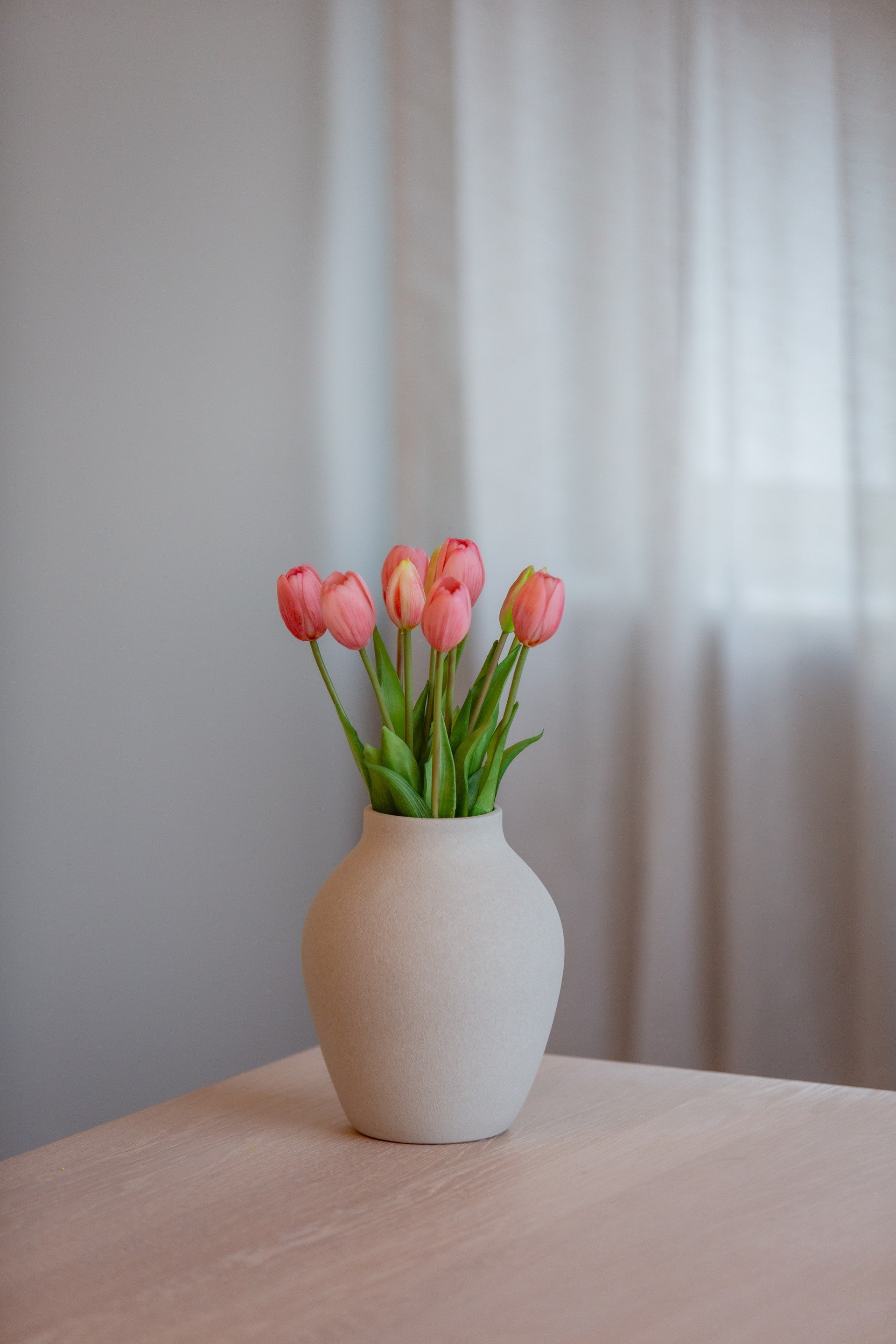 Kunstige blomster Lys rosa vår i vase