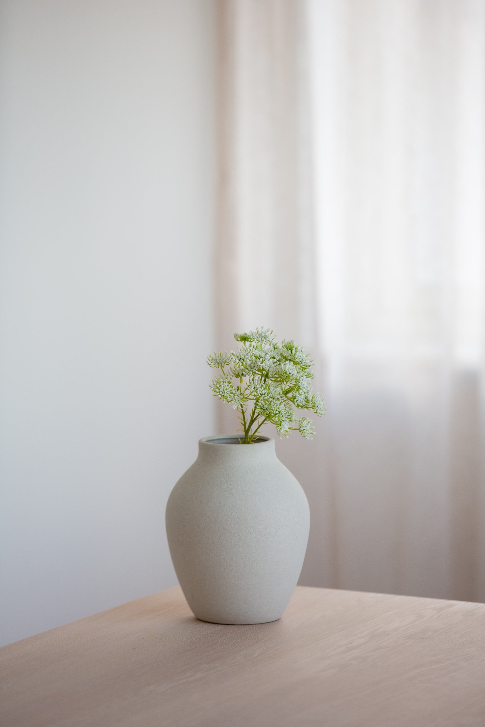 Naturtro kunstig Queen Annes lace stilk hvit